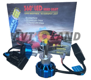 Світлодіодна LED 360 Canbus лампа Н1 100W 14000LM 12В. Ідеально для оптики із лінзою!
