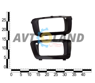Облицовка переднего бампера ВАЗ 2113-15 под ПТФ, ″очки″ Pegas