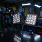 Светлодиодная LED фара робочая 48ВТ,(3ВТ*16ЛАМП) + страбоскоп (Красно-синий) купить недорого