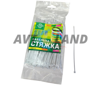 Стяжка кабельна 3*200 біла