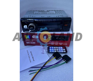 Автомагнитола BOSCHMANN BM-3180 Bluetooth, MP3, RGB-подсветка, 2xUSB, SD, AUX (1DIN)