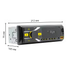 Автомагнітола BOSCHMANN BM-3180 Bluetooth, MP3, RGB-підсвічування, 2xUSB, SD, AUX (1DIN) купити дешево