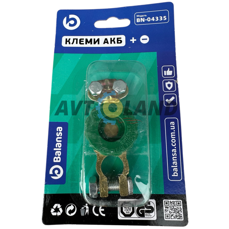 Клема універсальна з вимикачем маси 2болта (цинк) BALANSA купити дешево