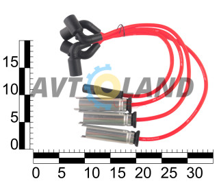 Провід високовольтний CHEVROLET AVEO, LANOS, NEXIA 1.5 8V SOHC к-т з метал. нак., силікон, OEM