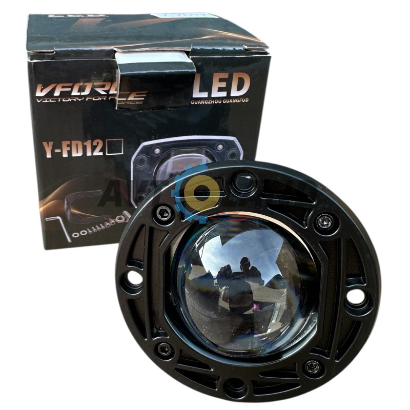 Светодиодная LED-фара 50Вт (Линза) 2 режима белый-желтый свет купить недорого