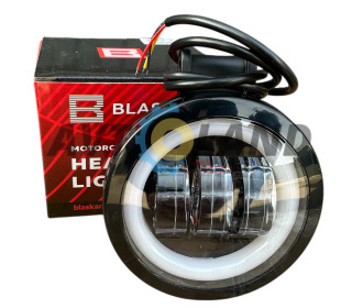 Светодиодная LED фара 60ВТ круглая+ДХХО 