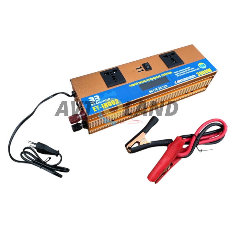 Інвертор-зарядка з дисплеєм 3000w 12v + зарядка 10А, 33 STANDART купити дешево