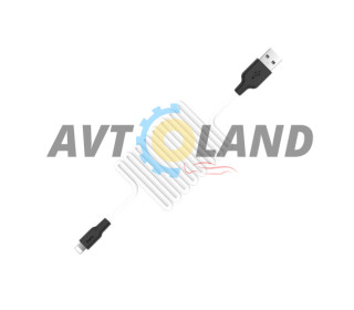 Кабель Hoco X21 Silicone Lightning charging cable Black & White