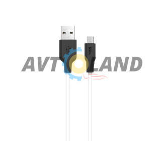 Кабель Hoco X21 Silicone Micro charging cable Black & White