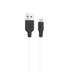 Кабель Hoco X21 Silicone Micro charging cable Black & White купити дешево