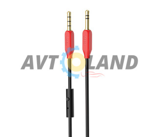 Кабель Hoco UPA12 AUX audio cable ( with mic ) Red