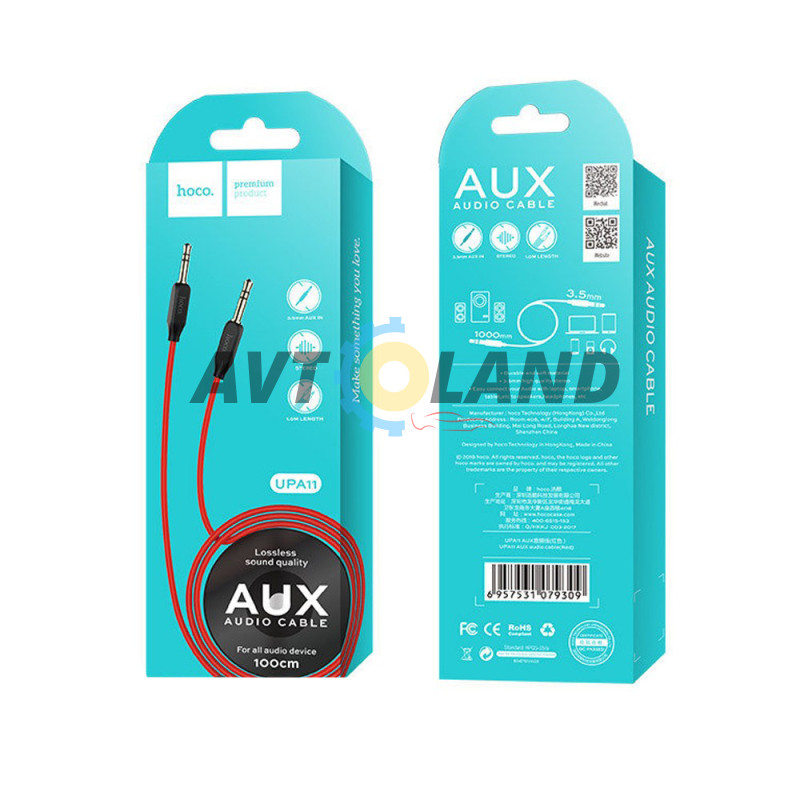 Кабель Hoco UPA11 AUX audio cable Red купить в Украине