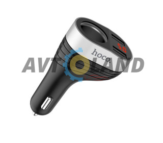 АЗУ Hoco Z29 Regal digital display cigarette lighter car charger 2USB 3.1A Black