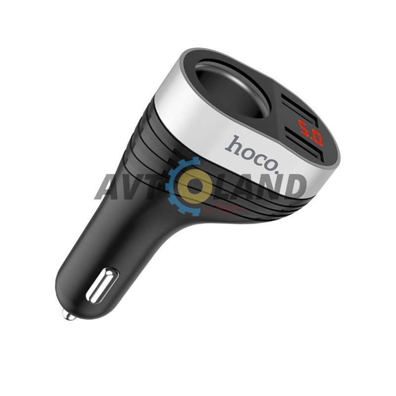 АЗУ Hoco Z29 Regal digital display cigarette lighter car charger 2USB 3.1A Black купить в Украине