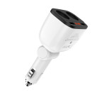 АЗП Hoco Z28 Power ocean cigarette lighter in-car charger digital displ 2USB 3.1A White купити дешево