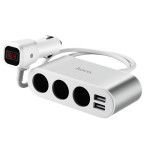 АЗУ Hoco Z13 LCD one-pull-three car charger 2USB 2.1A White купить в Украине