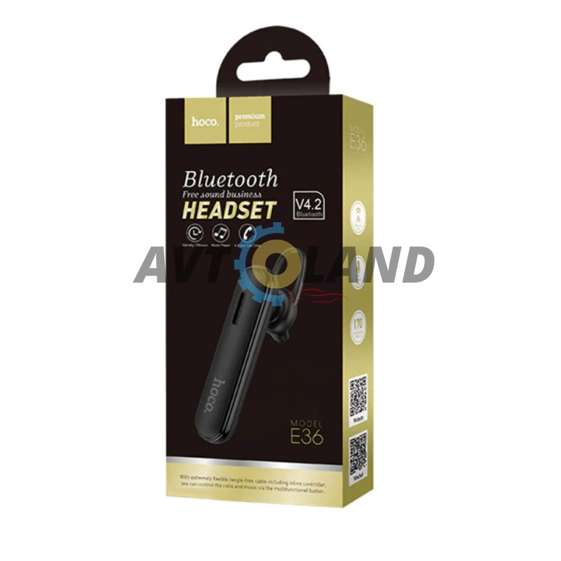 Bluetooth-гарнітура розмовна Hoco E36 Free sound business wireless headset Black купити дешево