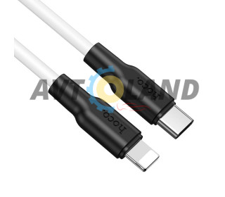 Кабель Hoco X21 Plus Silicone PD charging data cable for Lightning 1m Black & White
