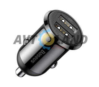 АЗУ Baseus Grain Pro Car Charger (Dual USB 4.8A) Black