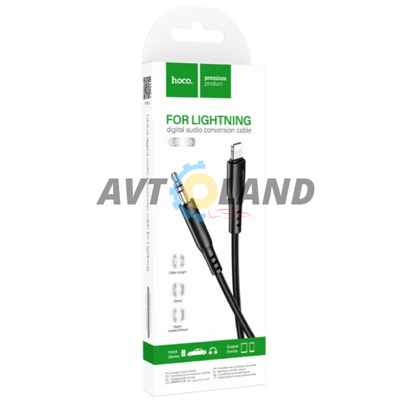 Кабель Hoco UPA18 digital audio conversion cable for Lightning Black купить в Украине