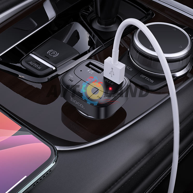 FM-трансмітер Hoco E59 Promise QC3.0 car BT FM transmitter Black купити дешево