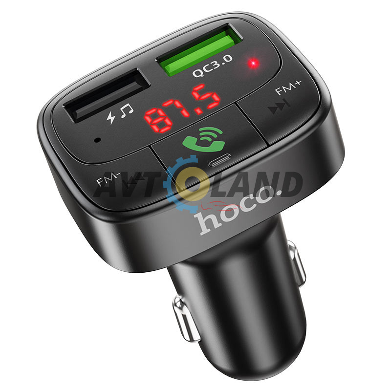 FM-трансмітер Hoco E59 Promise QC3.0 car BT FM transmitter Black купити дешево