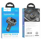 FM - трансмітер Hoco E62 Fast PD20W + QC3.0 car BT FM transmitter Black купити дешево