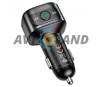 FM-трансмітер Hoco E67 Fighter QC3.0 car BT FM transmitter Black