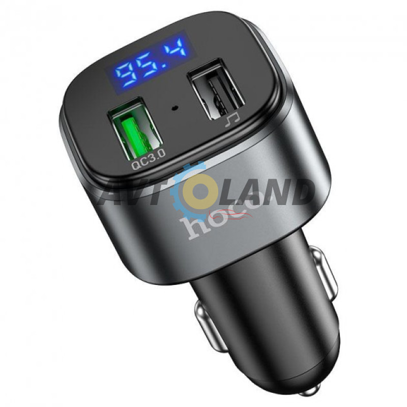 FM-трансмітер Hoco E67 Fighter QC3.0 car BT FM transmitter Black купити дешево