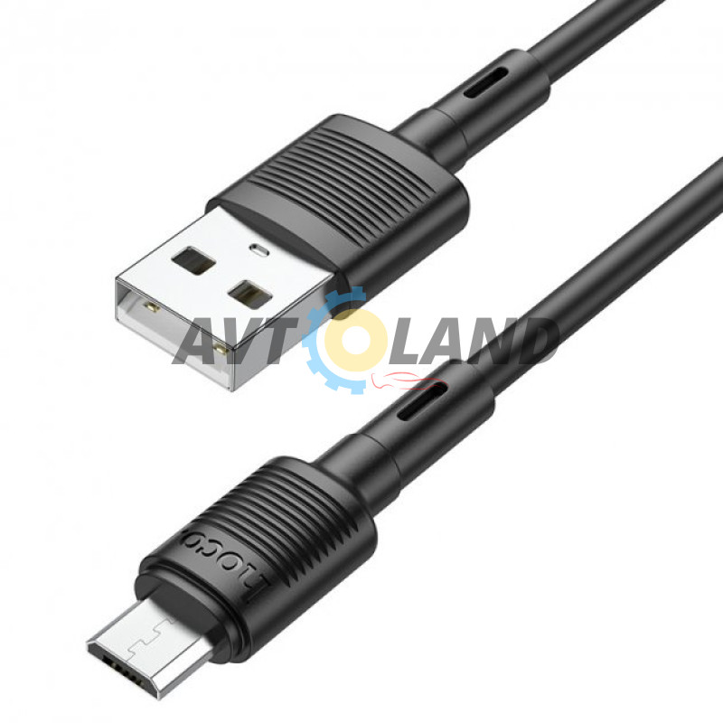 Кабель Hoco X83 Micro Victory charging data cable Black купити дешево