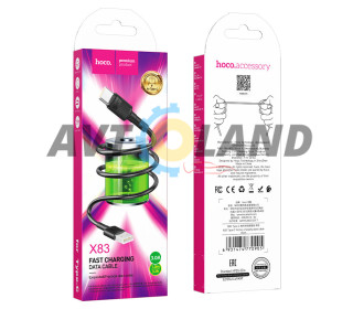 Кабель Hoco X83 Type-C Victory charging data cable Black