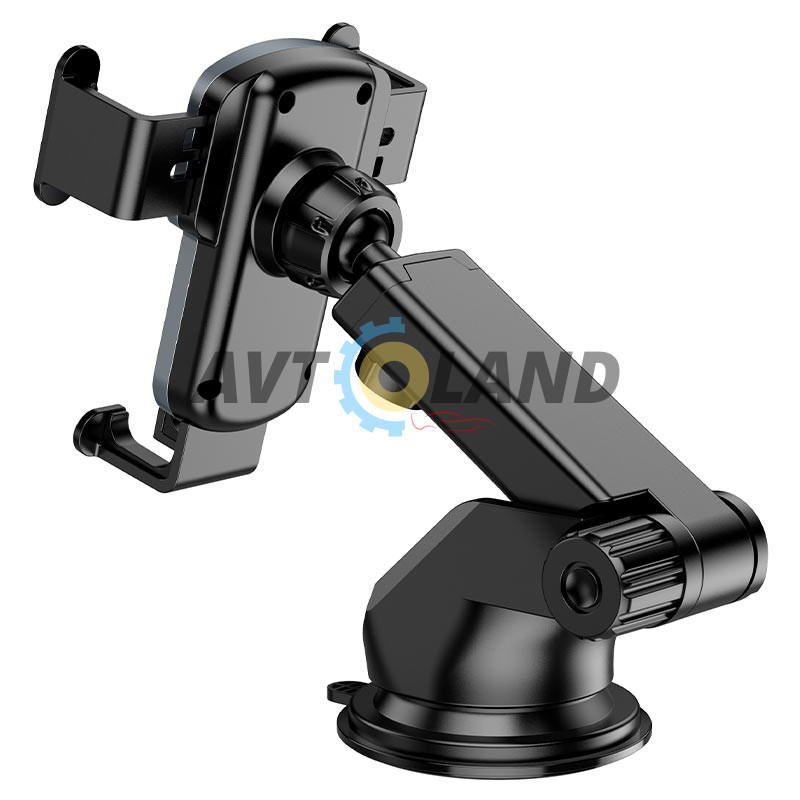 Холдер Hoco CA104 vertical and horizontal telescopic gravity vehicle holder Black Metal Gray купити дешево
