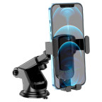 Холдер Hoco CA104 vertical and horizontal telescopic gravity vehicle holder Black Metal Gray купити дешево