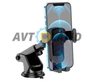 Холдер Hoco CA104 vertical and horizontal telescopic gravity vehicle holder Black Metal Gray
