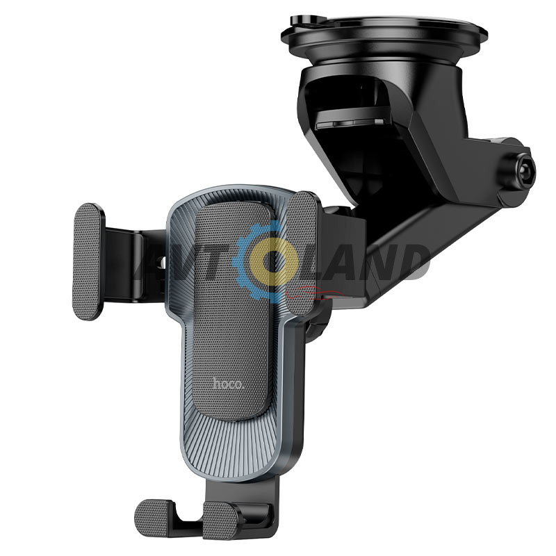 Холдер Hoco CA104 vertical and horizontal telescopic gravity vehicle holder Black Metal Gray купити дешево