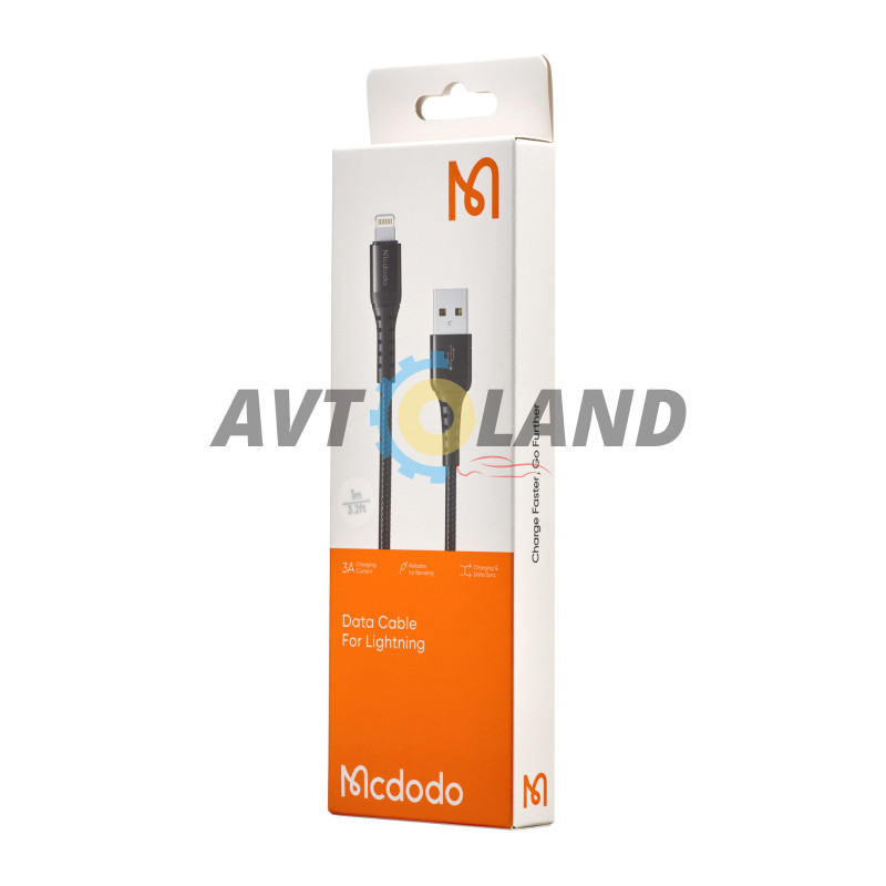 Кабель McDodo Lightning Charging Data Cable 1m CA-2261 Black купити дешево