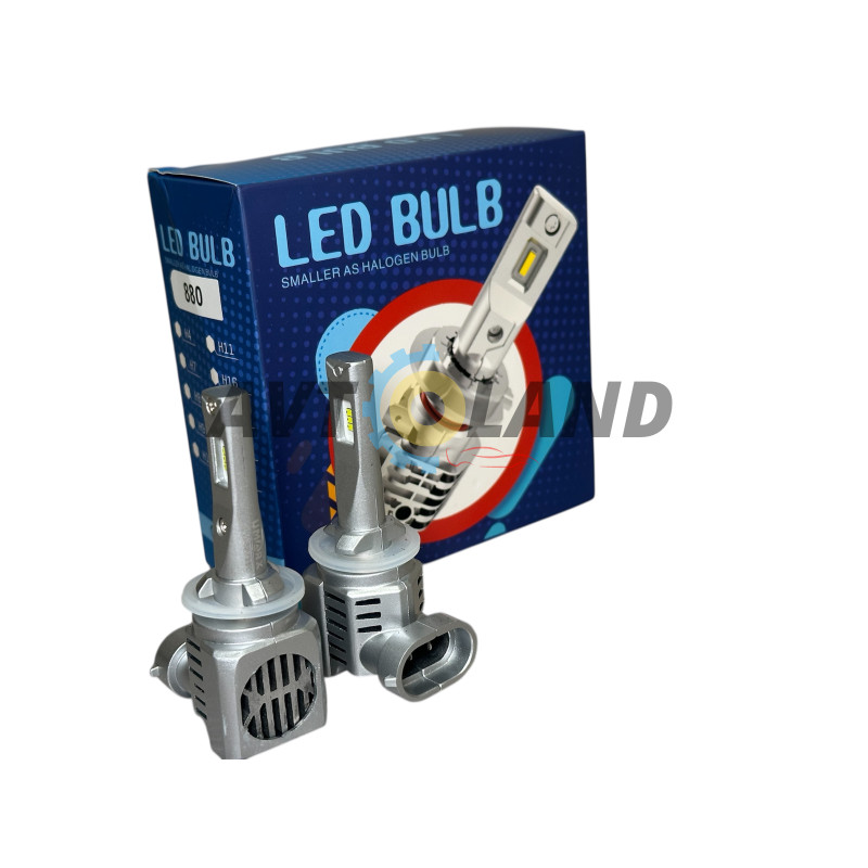 Комплект светодиодных ламп M3 H27 55W 6000K с активным охлаждением 12/24V купить недорого