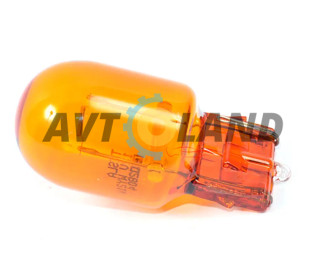 Лампа WY5W 12В 21Вт W3x16d, безцокольная желтая, Tesla