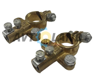 Клеммы аккумулятора латунные грузовые евро (2шт)