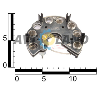 Блок выпрямительный генератора ВАЗ 2110, ГАЗ дв. ЗМЗ 406, ген, 6 диодов (диодный мост) ASR