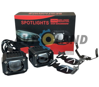 Led додаткова Mini фара/лінза на авто, мотоцикл, мопед, з функцією білого та жовтого кольору 