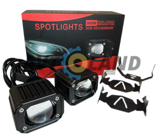 Led додаткова Mini фара/лінза на авто, мотоцикл, мопед, з функцією білого та жовтого кольору 