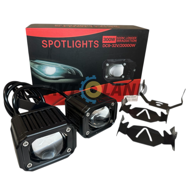 Led додаткова Mini фара/лінза на авто, мотоцикл, мопед, з функцією білого та жовтого кольору купити дешево