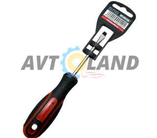 Отвертка шлицевая (двухкомпонентная рукоять) SL1,0 (5.0*75 мм) Cr-V STRONA