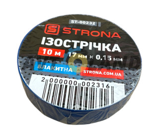 Ізолента 10м х 17мм х 0,15мм синя STRONA