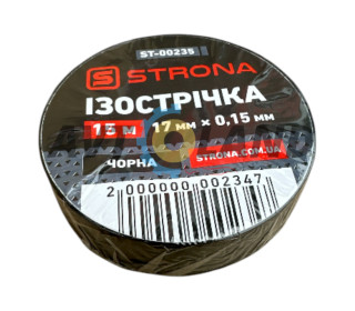 Изолента 15м х 17мм х 0,15мм черная STRONA