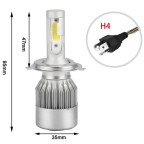 Автомобильные светодиодные LED COB лампы RIAS C6 H4 36W 3800K9 (Оригинал) купить недорого