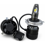 LED лампи для основного світла авто NIGHTDOG H4 55Вт 12-24В 6000K, комплект 2 шт купити дешево