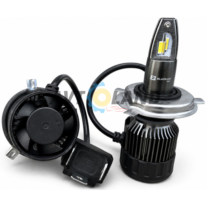 LED лампи для основного світла авто NIGHTDOG H4 55Вт 12-24В 6000K, комплект 2 шт купити дешево