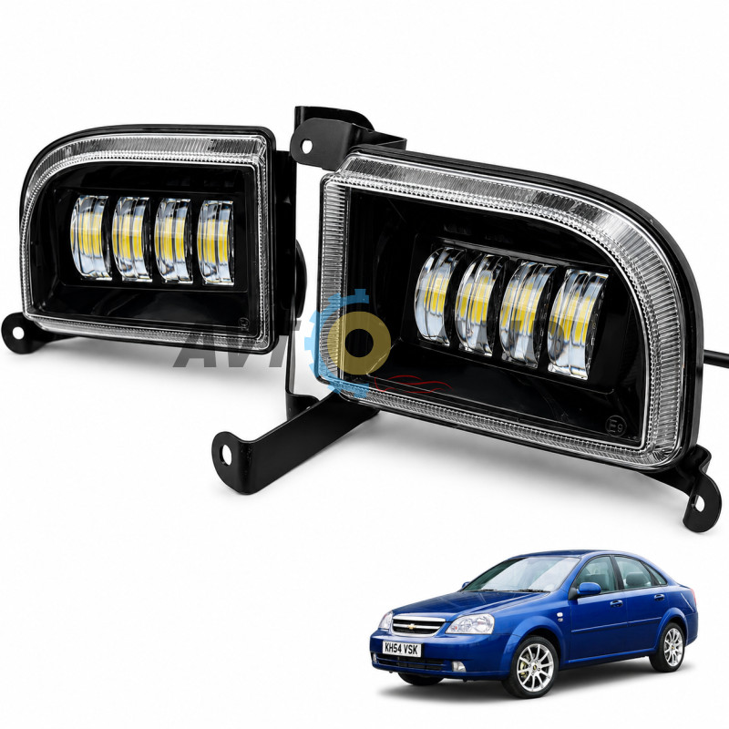 Противотуманные фары Chevrolet Lacetti 40W ПТФ Led туманки Лачетти седан универсал штатный белый + ж купить недорого